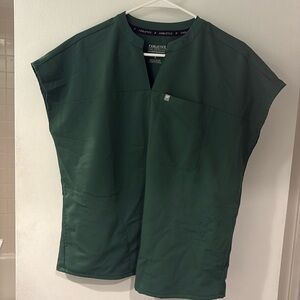 Fabletics Evolve 3-Pocket Scrub Top Small Green